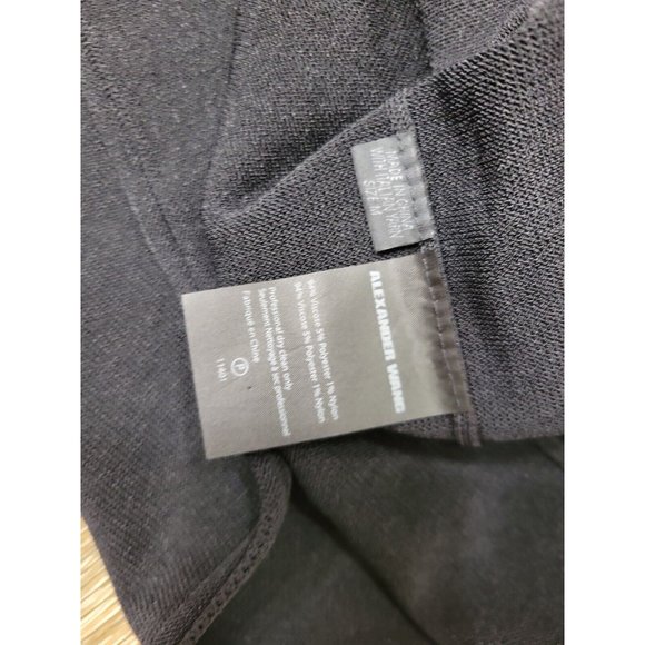 Alexander Wang Women's Medium Black Knit Sweater Viscose Stretch Sheer Panel - Picture 5 of 9